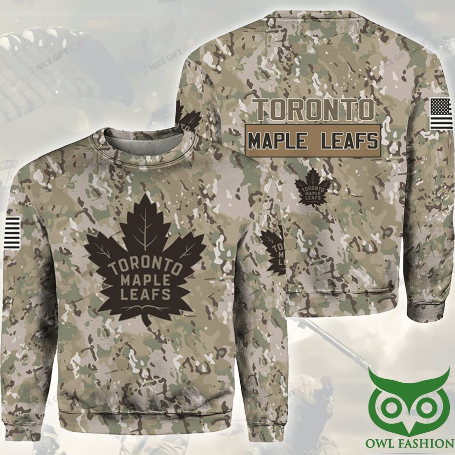 146 NHL Toronto Maple Leafs Camouflage Crewneck Sweatshirt