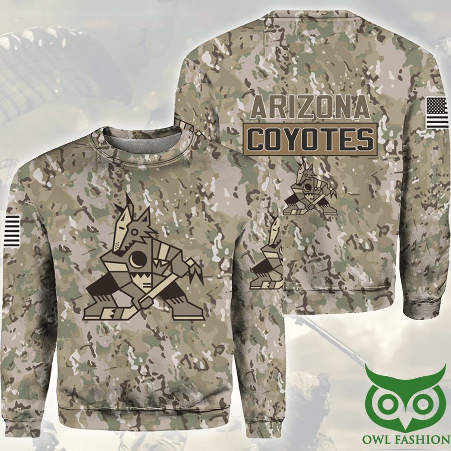 188 NHL Arizona Coyotes Camouflage Crewneck Sweatshirt