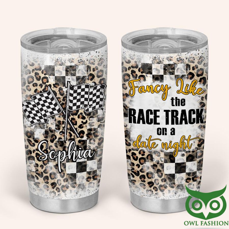 40 Personalized Halloween Racing Girl Fancy like the race track on a date night Tumbler Cup