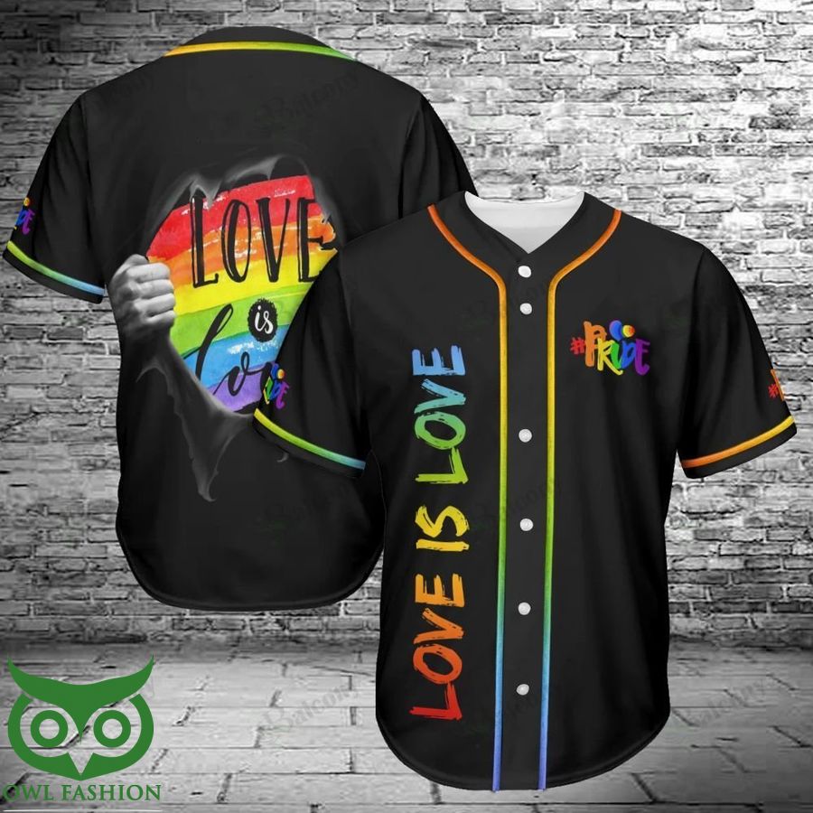 188 LGBT Pride Love is Love Baseball Jersey shirt