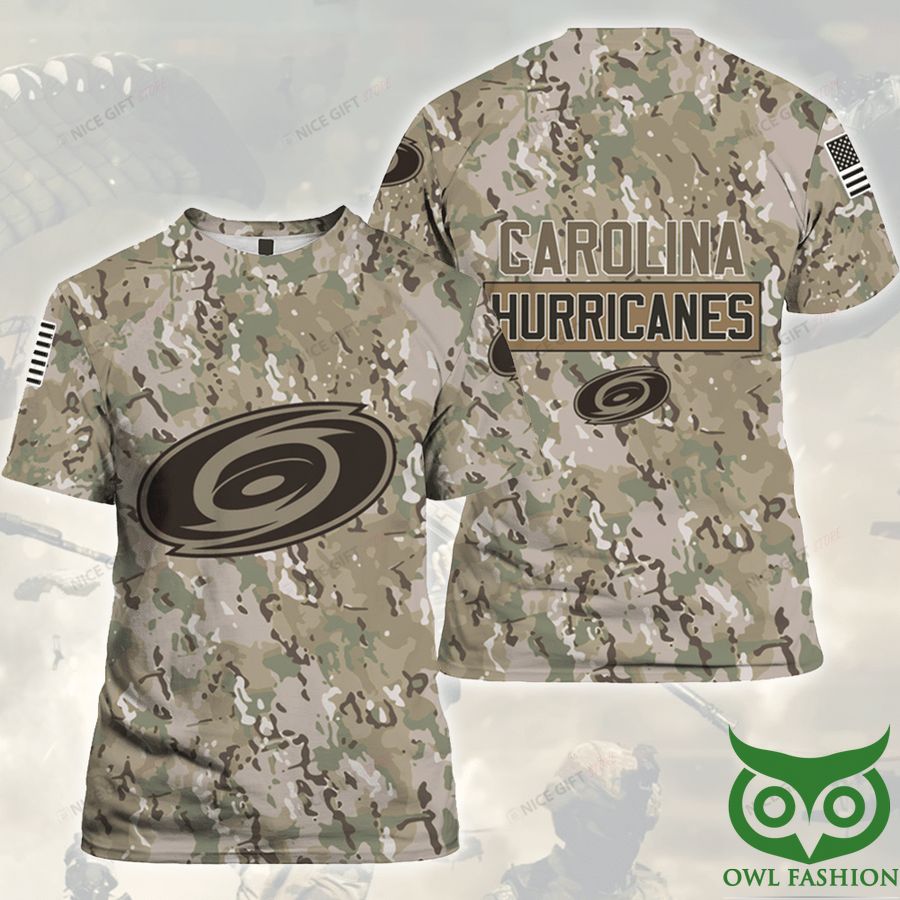 510 NHL Carolina Hurricanes Camouflage 3D T shirt
