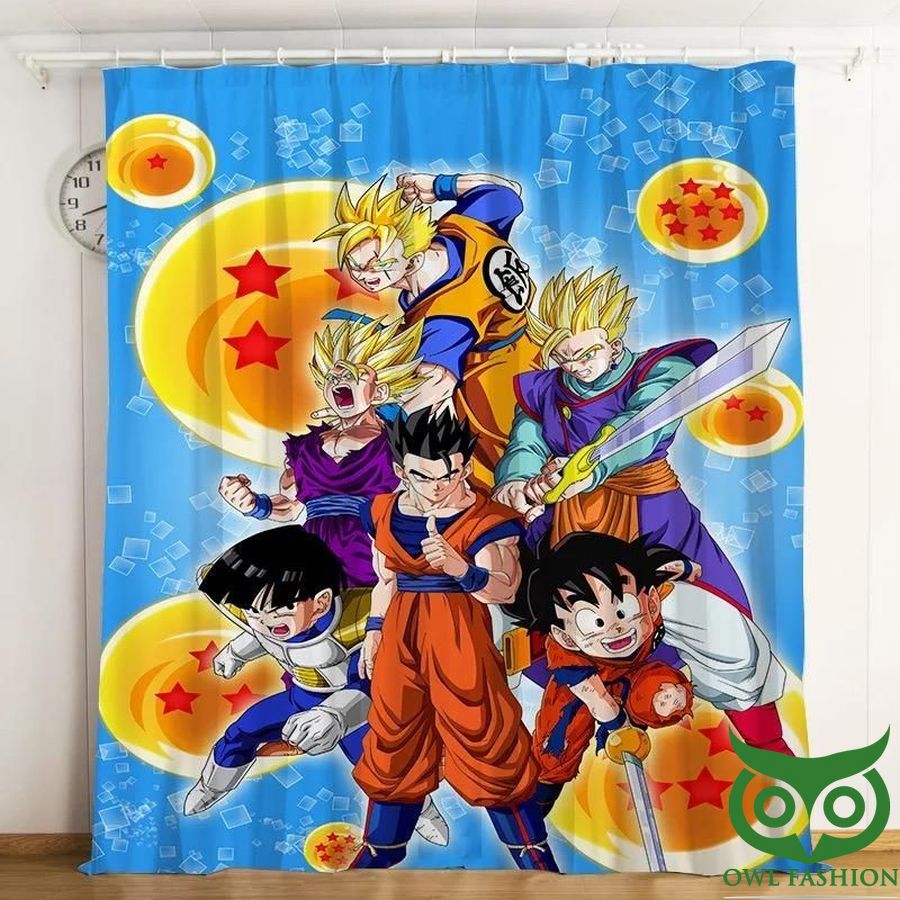 75 Dragon Ball Z Son Goku Boys 3D Printed Window Curtain