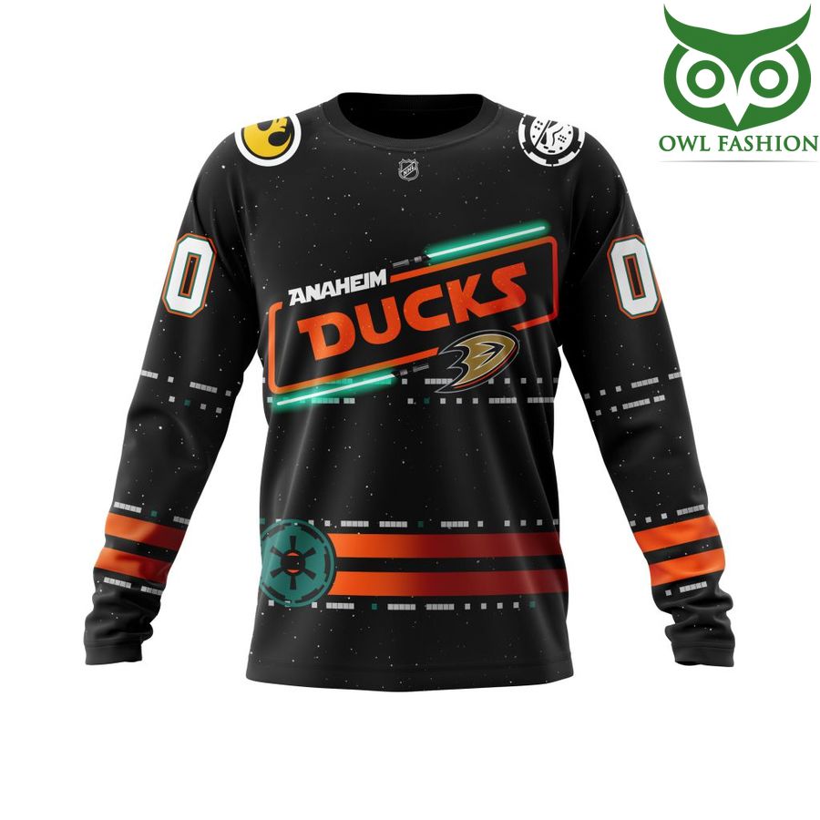 268 Custom Name Number NHL Anaheim Ducks Star Wars May The 4th Be With You 3D Shirt