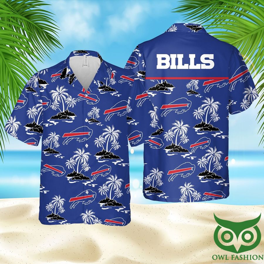 124 NFL Buffalo Bills Sport Blue Coconut Hawaiian Shirt and Shorts