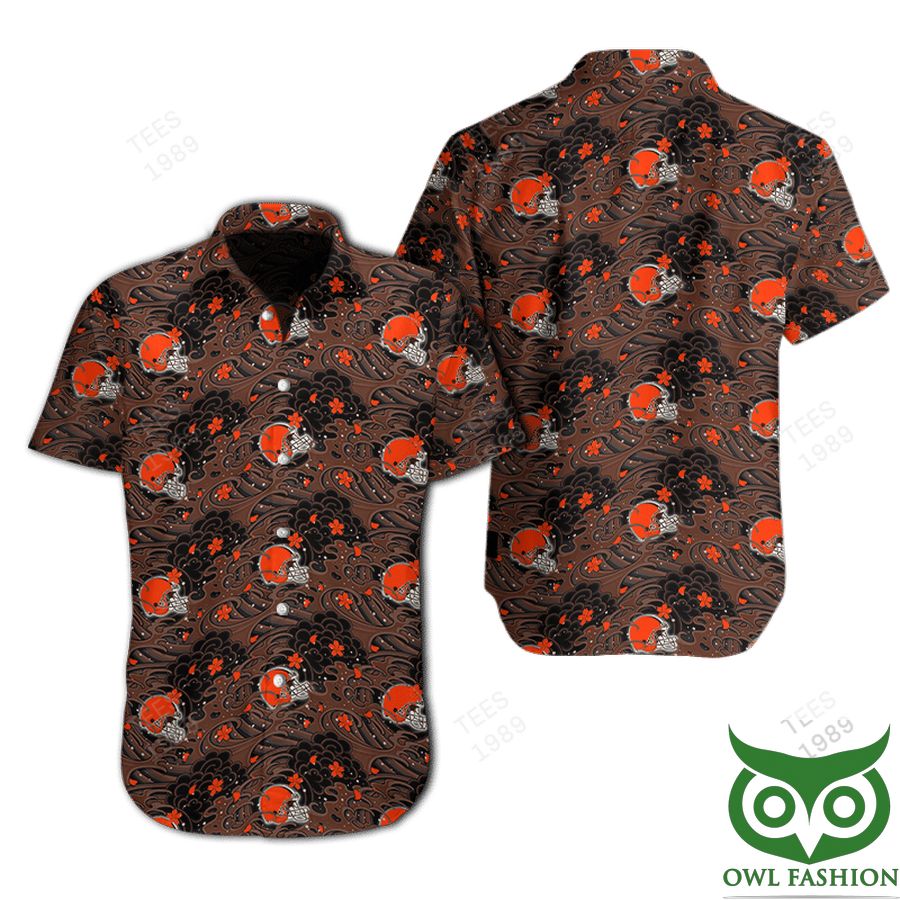 20 NFL Cleveland Browns Great Waves Of Japanese Hawaiian Shirt