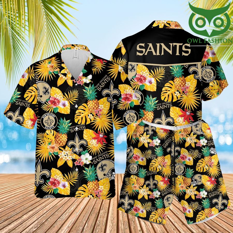 2 NFL New Orleans Saints Tropical Hawaiian Summer Football Outfit