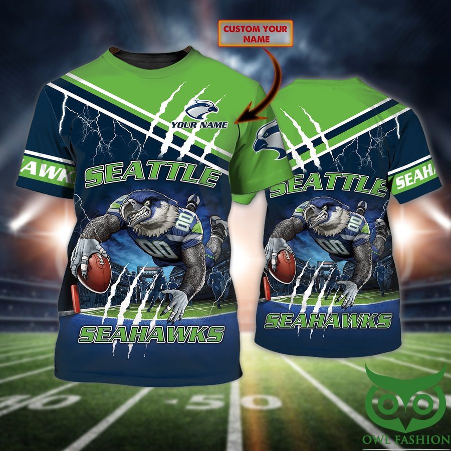 44 Custom Name Seattle Seahawks NFL 3D T shirt for fans