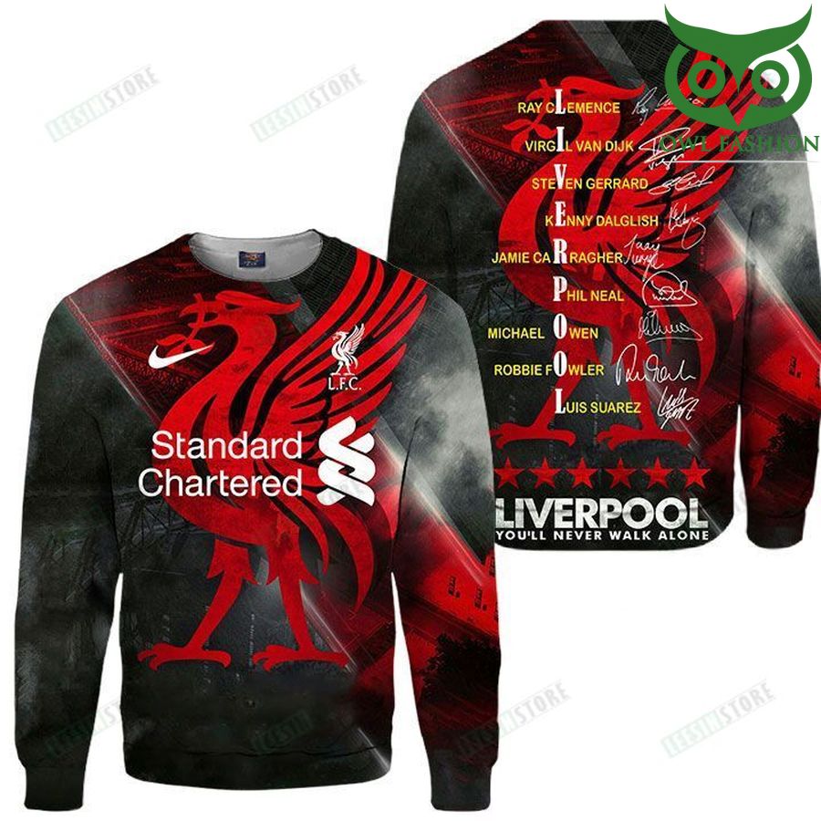 26 Liverpool FC team signature Nike you will never walk alone 3D Shirt
