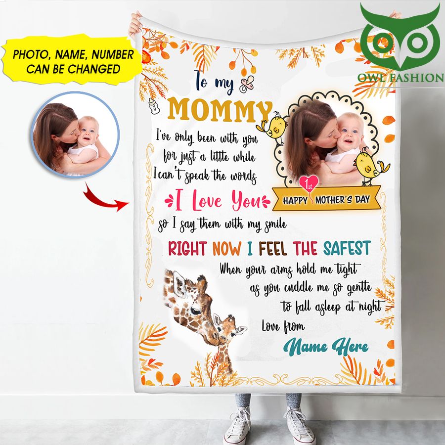 231 Personalized The Safest First Mothers Day Gift Blanket