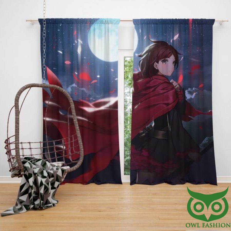 59 Ruby Rose Rwby Custom Anime Bedroom Window Curtain