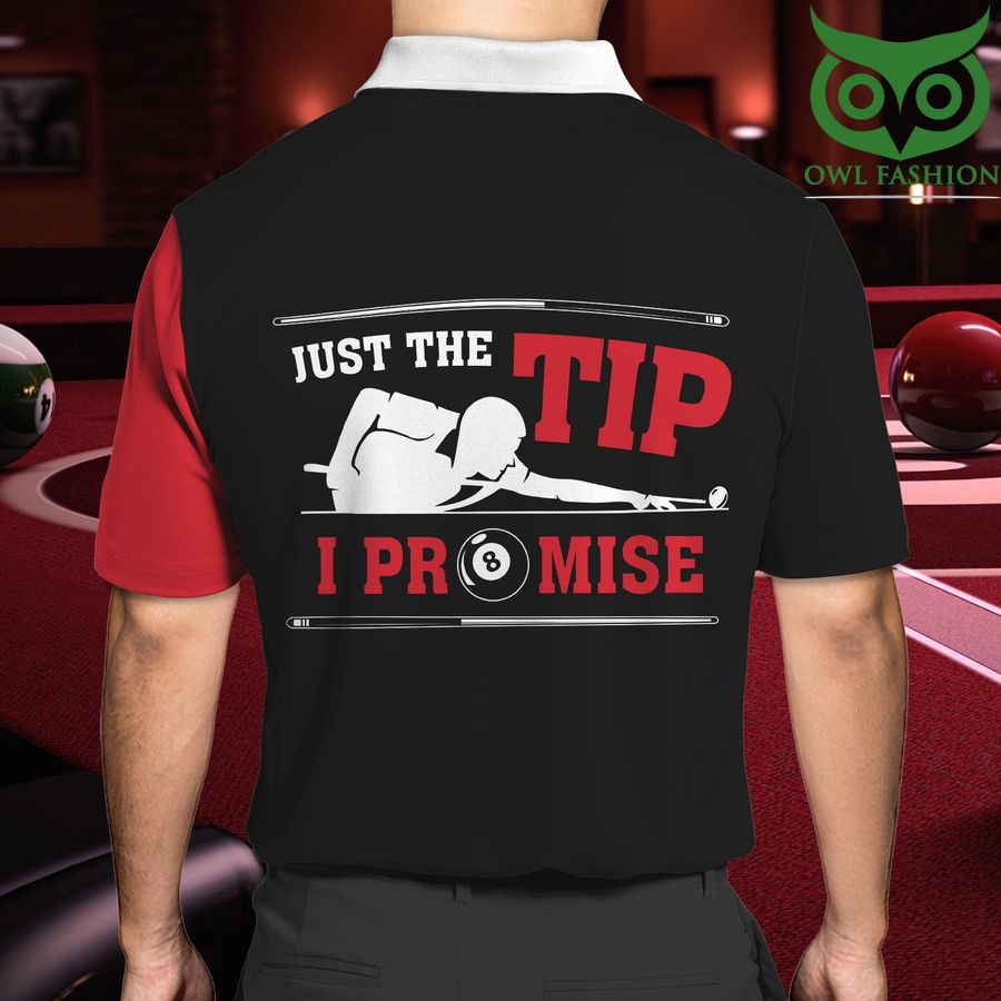 39 Just The Tip I promise Billiards Personalized Name 3D Polo Shirt
