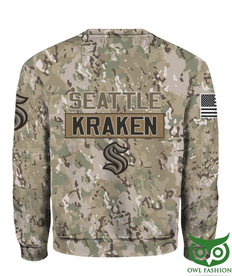 New NHL seattle kraken old time jersey style mid weight cotton hoodie men S