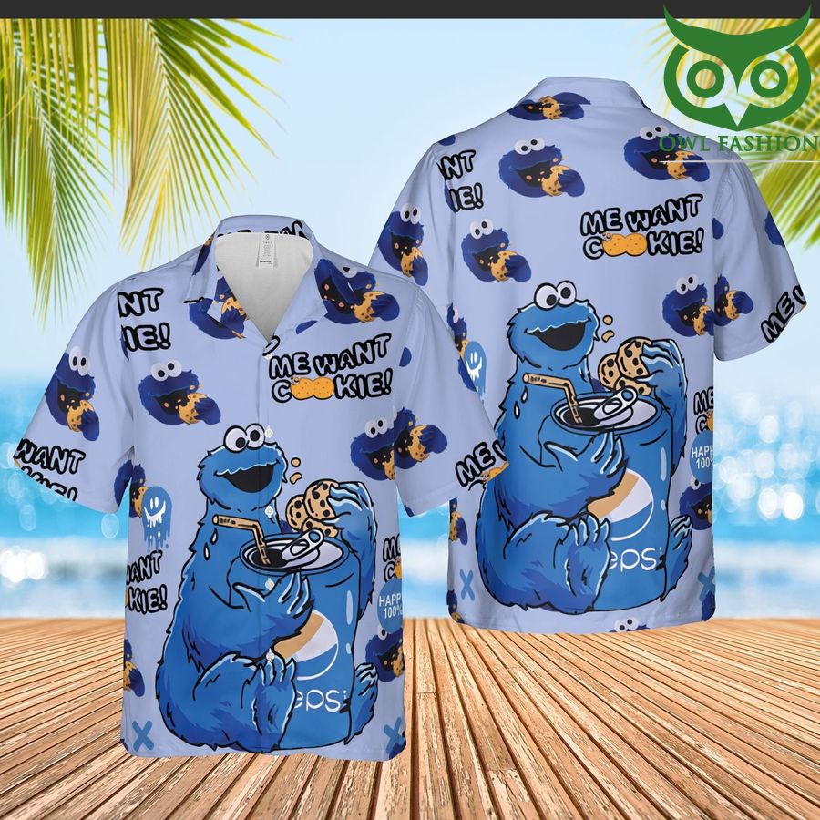24 Me Want Cookie Cartoon Pattern Hawaiian shirt