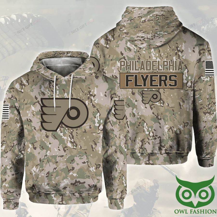 382 NHL Philadelphia Flyers Camouflage 3D Hoodie