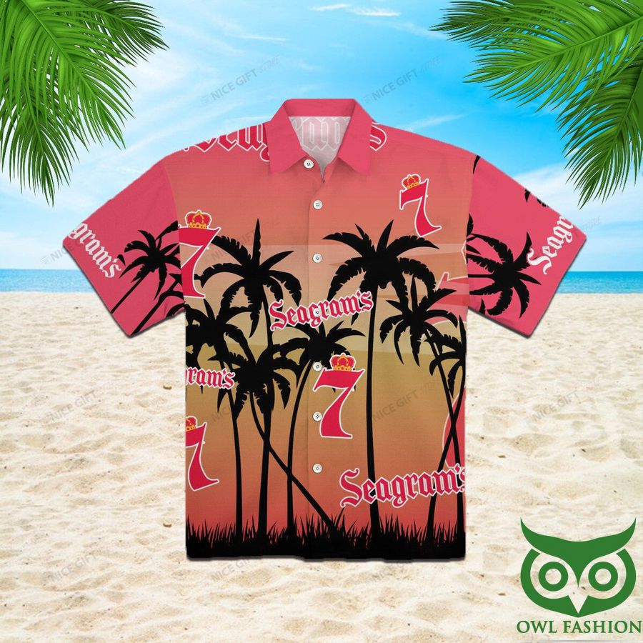 11 Seagrams Gradient Pink Hawaiian Shirt