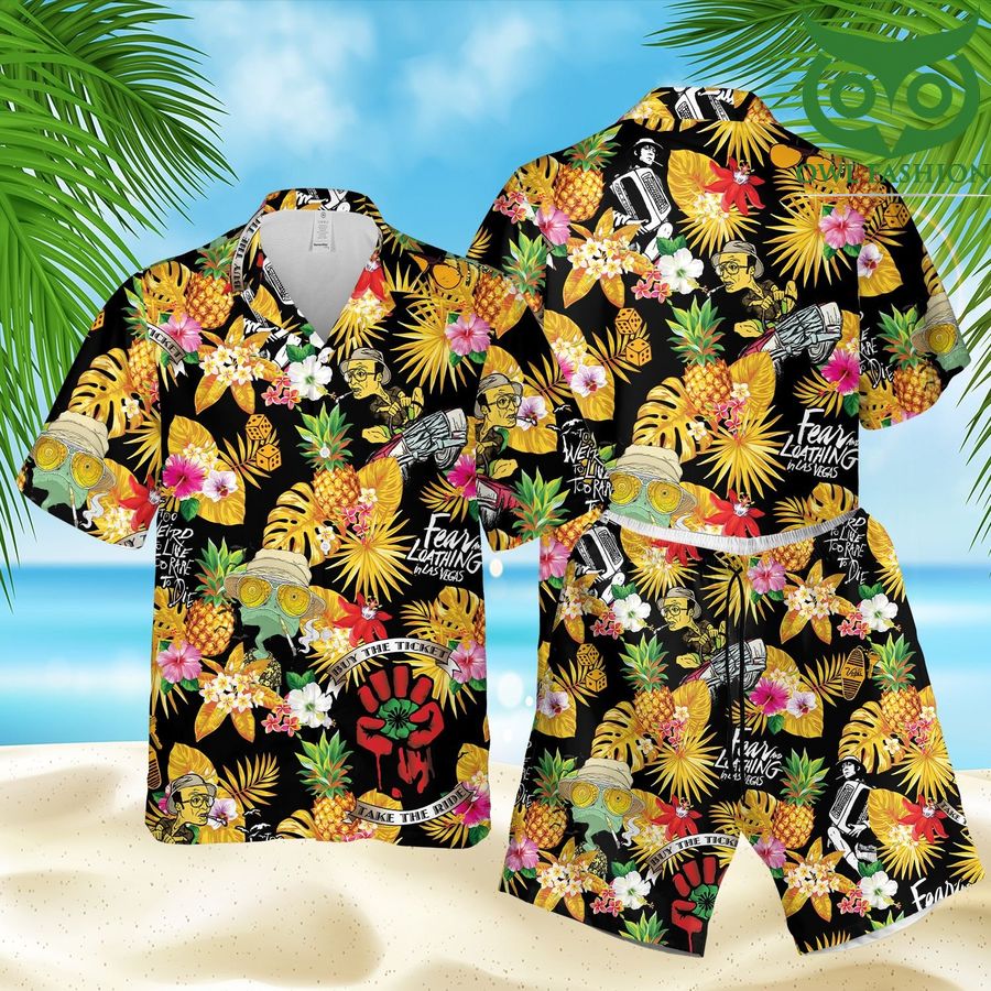 55 FEAR AND LOATHING IN LAS VEGAS pineapple floral Tropical Summer Hawaiian Outfit
