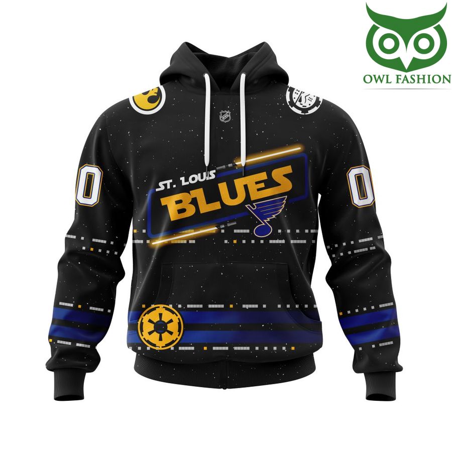 65 Custom Name Number NHL St Louis Blues Star Wars May The 4th Be With You 3D Shirt