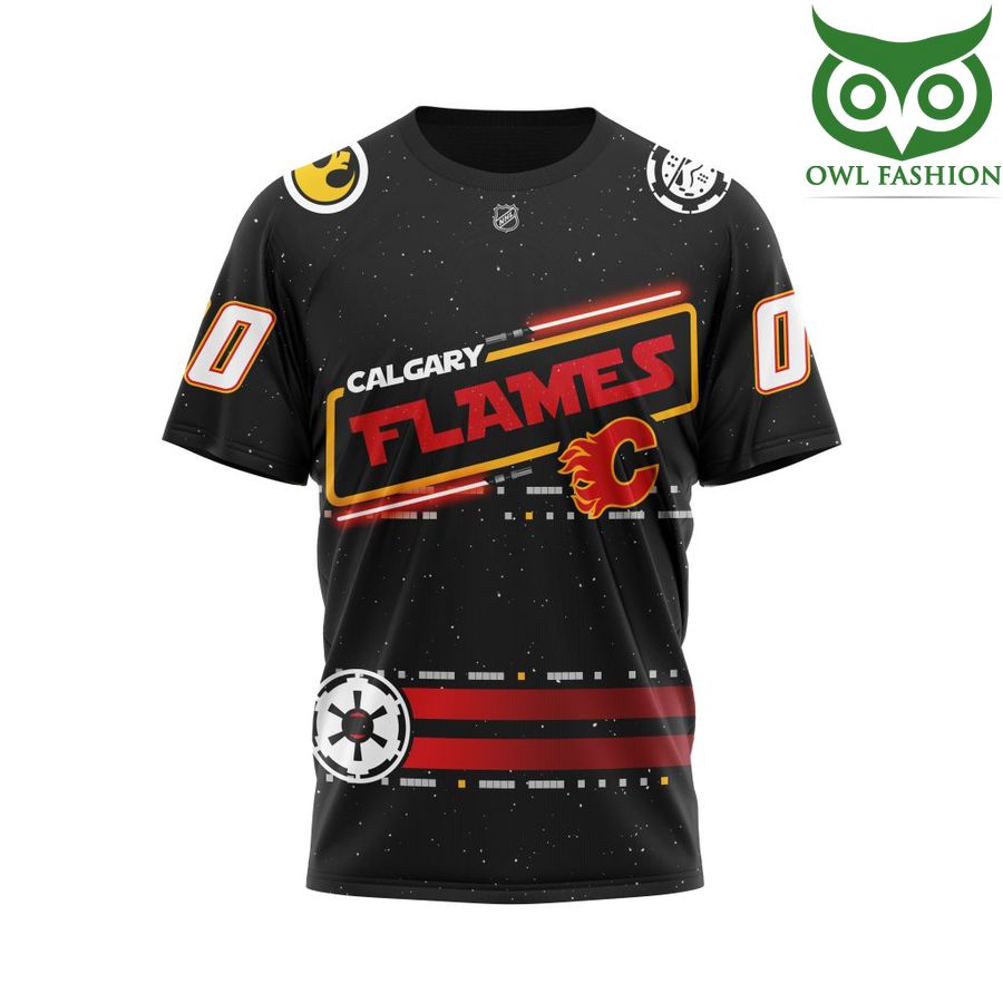 243 Custom Name Number NHL Calgary Flames Star Wars May The 4th Be With You 3D Shirt