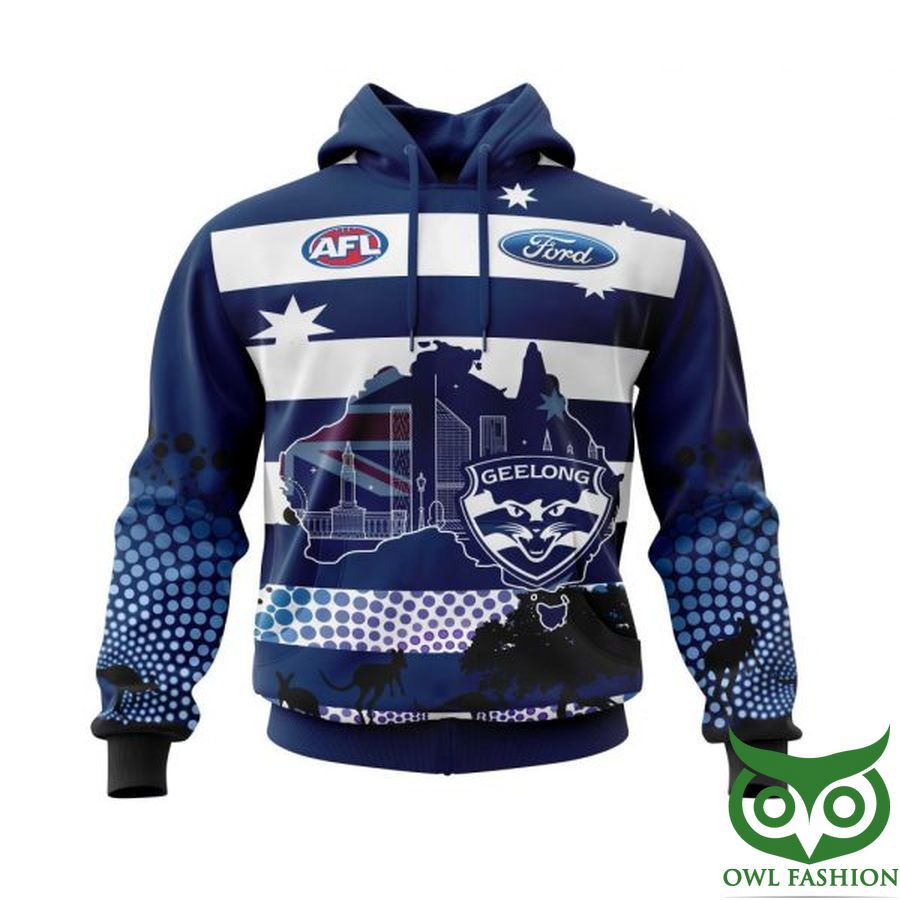 2 AFL Geelong Football Club Specialized For Australias Day 3D Shirt