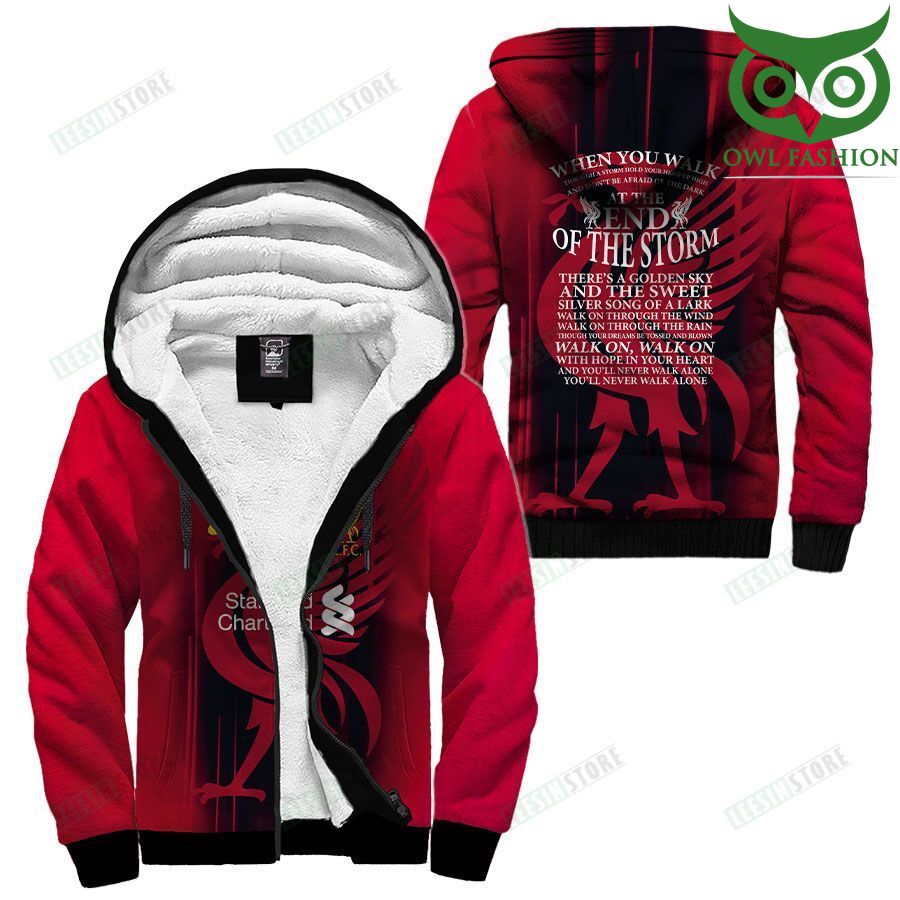 11 Liverpool FC Standard Chartered When you walk at the end of the storm red wine 3D Shirt
