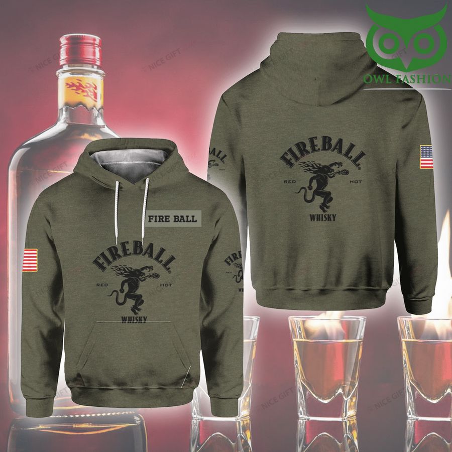 14 Fireball Whisky grey 3D Hoodie