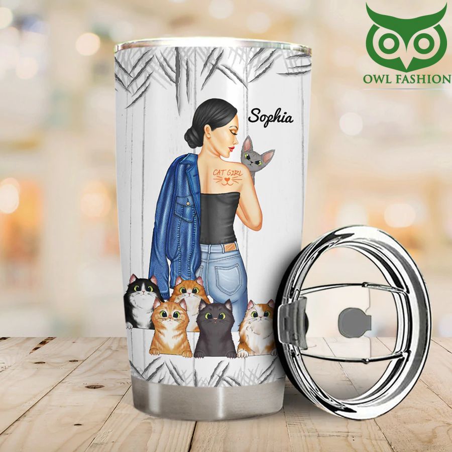 291 Best Cat Mom Ever Personalized Tumbler cup