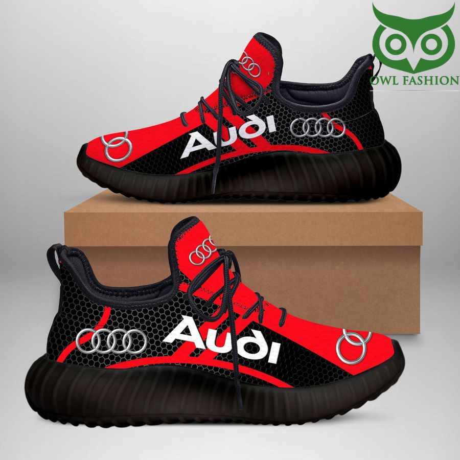 62 Audi limited edition red Yeezy Boost running sneakers