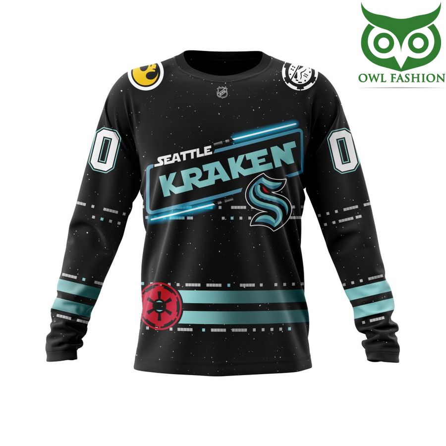 295 Personalized NHL Seattle Kraken Star Wars May The 4th Be With You 3D Shirt
