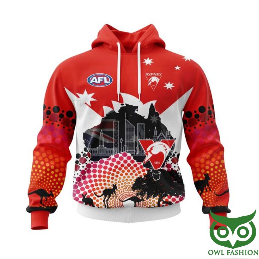 38 AFL Sydney Swans Specialized For Australias Day 3D Shirt