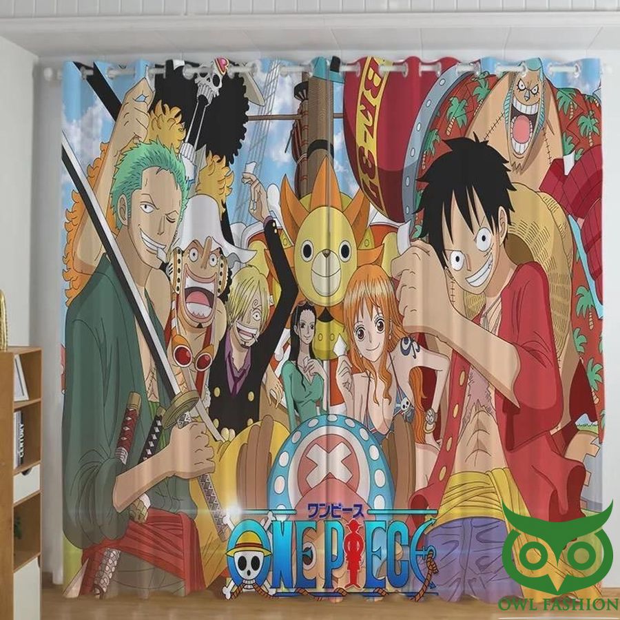 3 One Piece All Character 3D Printed Windows Curtain