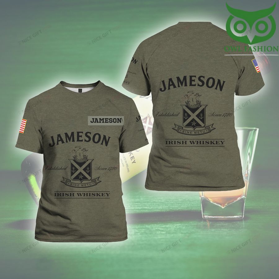 202 Jameson Irish Whiskey grey 3D T shirt