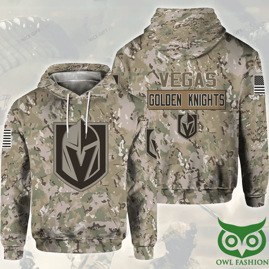 602 NHL Vegas Golden Knights Camouflage 3D Hoodie