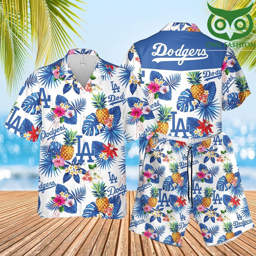 Los Angeles Dodgers MLB Custom Name Hawaiian Shirt Cheap For Men Women - T- shirts Low Price