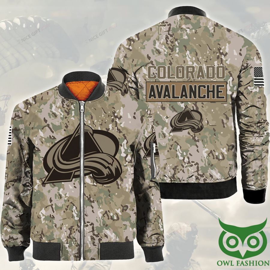 214 NHL Colorado Avalanche Camouflage Bomber Jacket