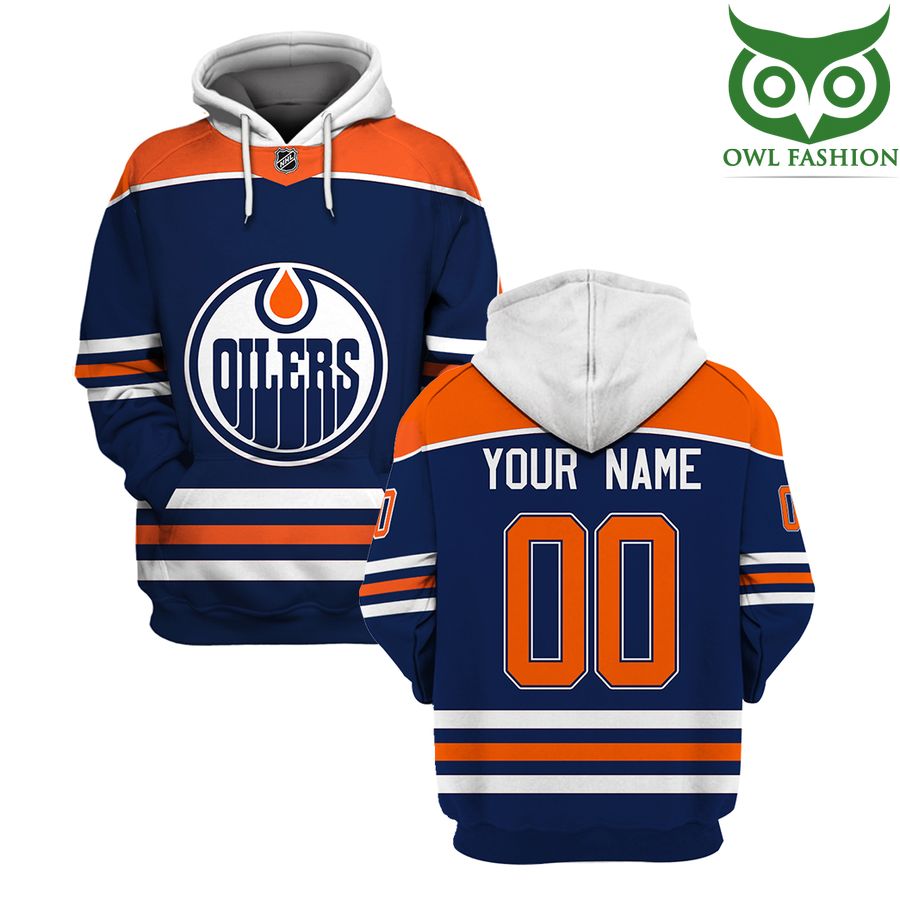 86 Custom Name Number NHL EDMONTON OILERS 3D Hoodie and T shirt