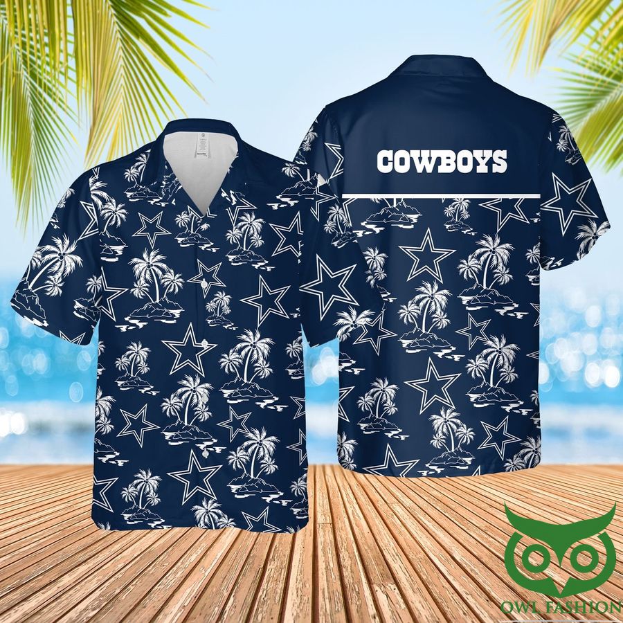 68 NFL Dallas Cowboys Palm Trees Pattern Hawaiian Shirt and Shorts