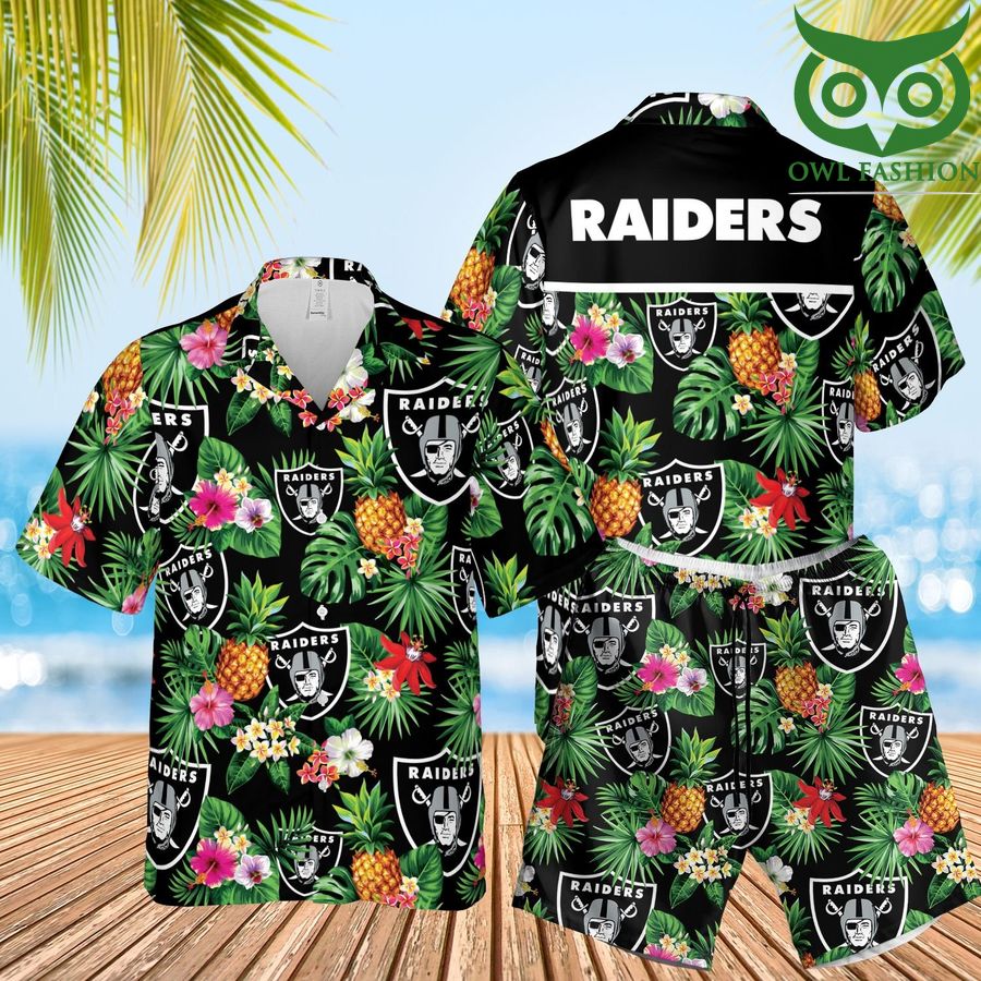 26 NFL Las Vegas Raider Aloha Summer Hawaiian Outfit