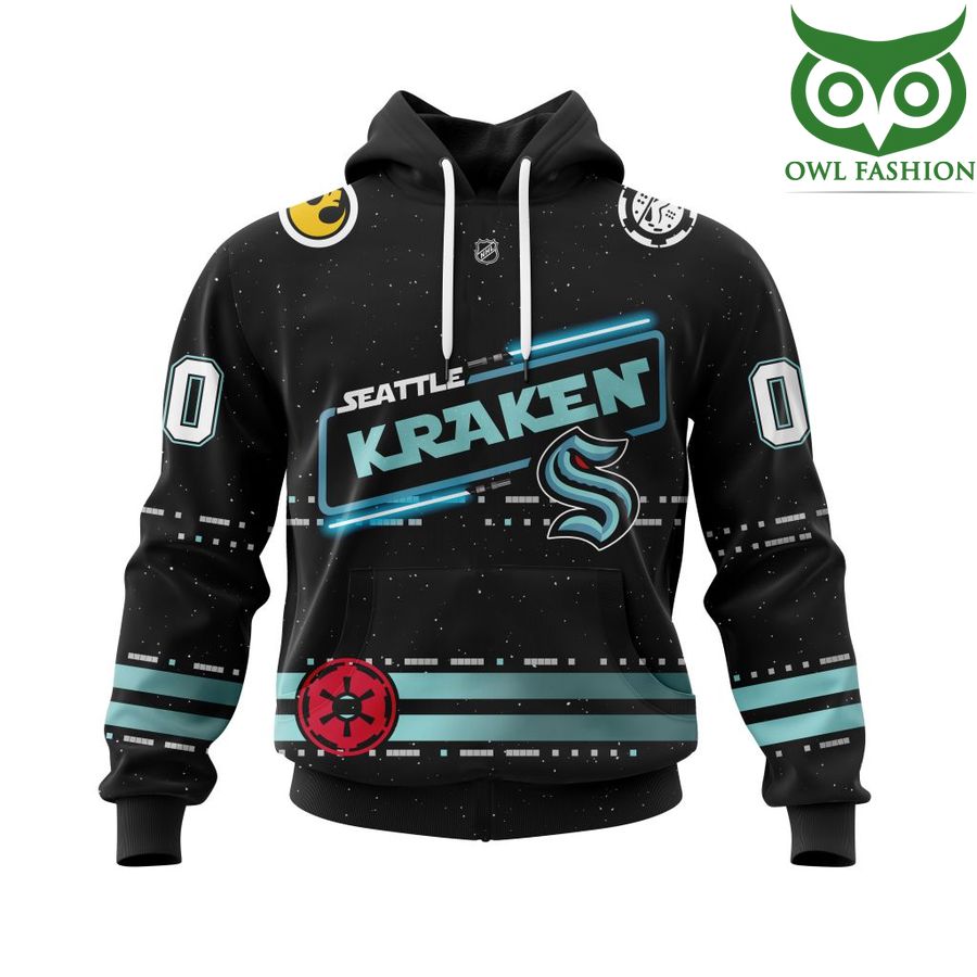 Custom Name Number NHL Seattle Kraken Star Wars May The 4th Be With You 3D  Shirt - Owl Fashion Shop