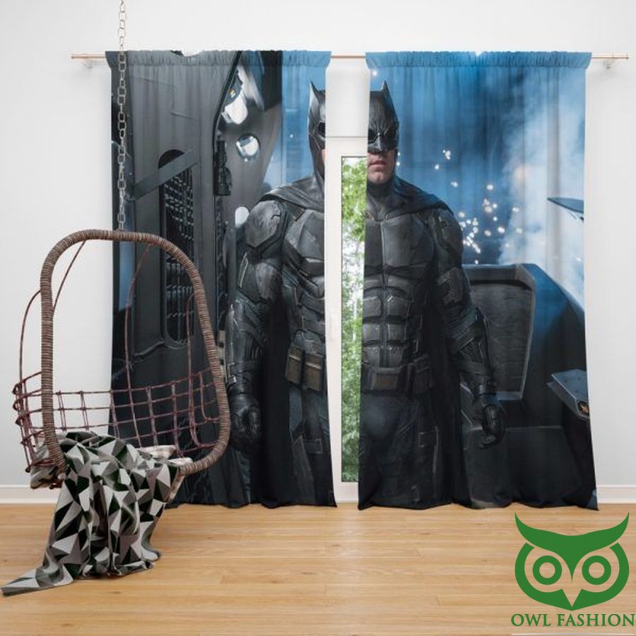 56 Justice League 2017 Movie Batman Ben Affleck Bruce Wayne Window Curtain
