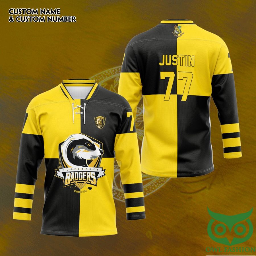  Custom Name Team Name Number Neon Green Black-Old Gold Hockey  Jersey, Customized Personalized Team Name Number V-Neck Sports Hockey Jersey  for Men Women Youth : Clothing, Shoes & Jewelry