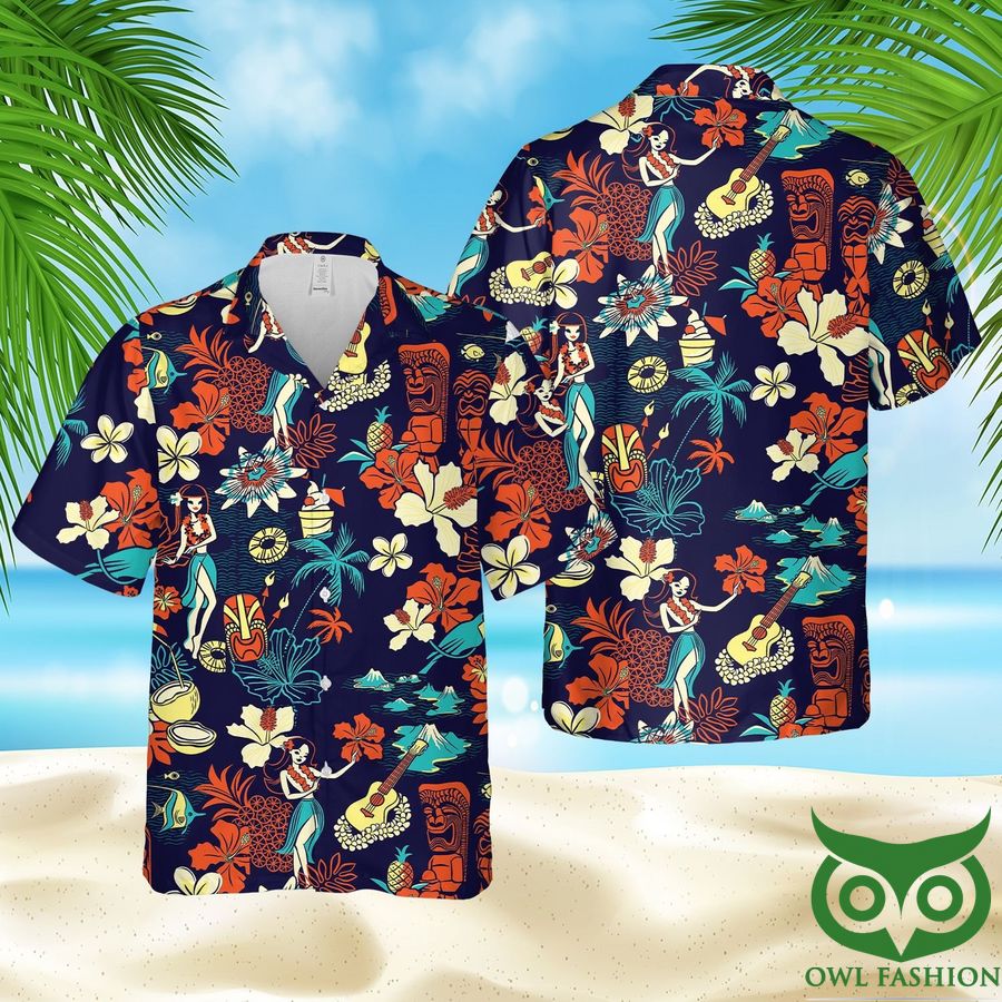 42 Aloha Hawaii Patterns Music and Dance Hawaiian Shirt and Shorts