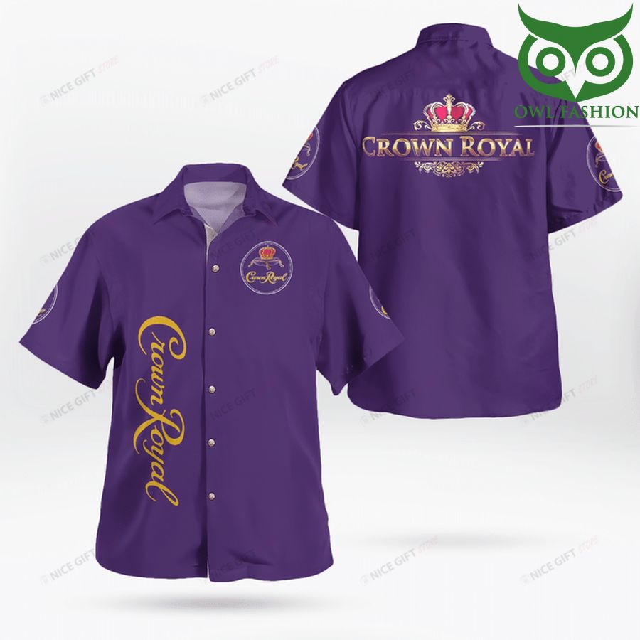 46 Crown Royal logo full violet Hawaii 3D Shirt 3HS V5Y0