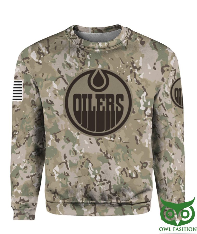 328 NHL Edmonton Oilers Camouflage Crewneck Sweatshirt
