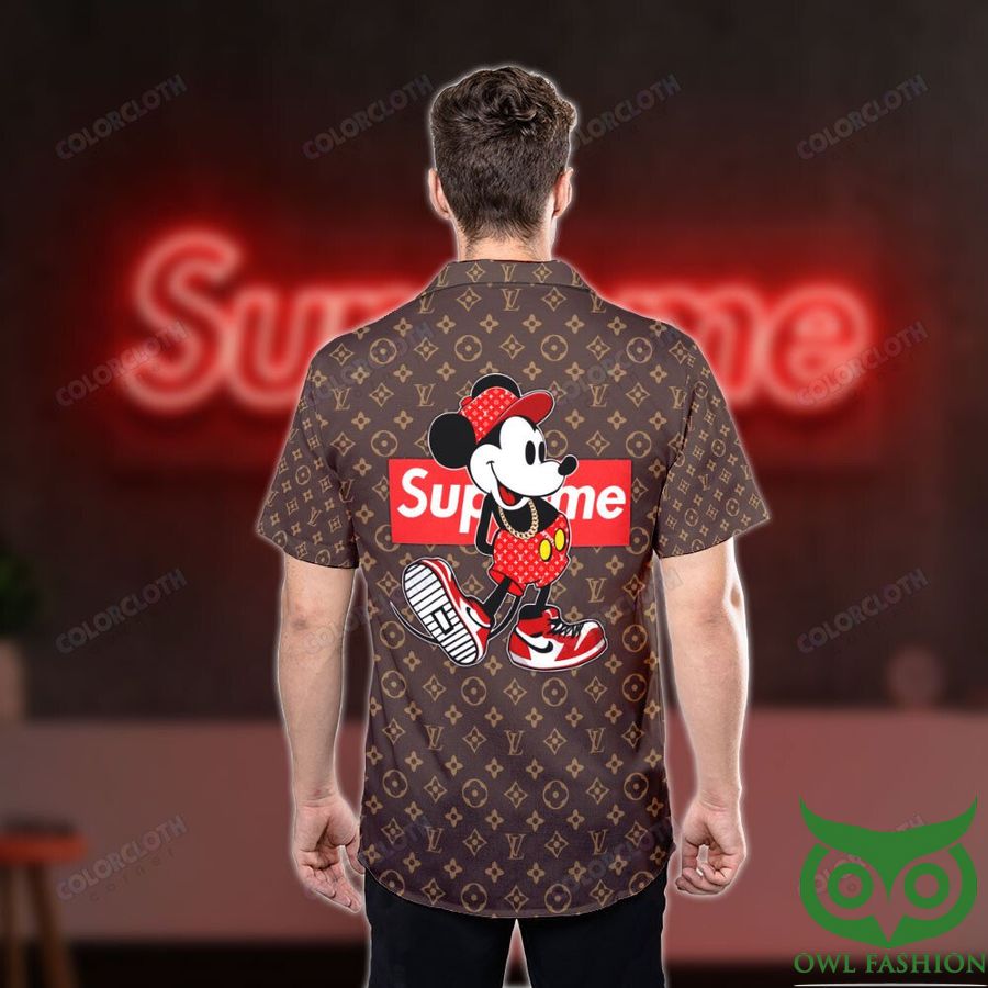 3 Luxury Louis Vuitton Supreme Mickey Mouse Hawaiian Shirt