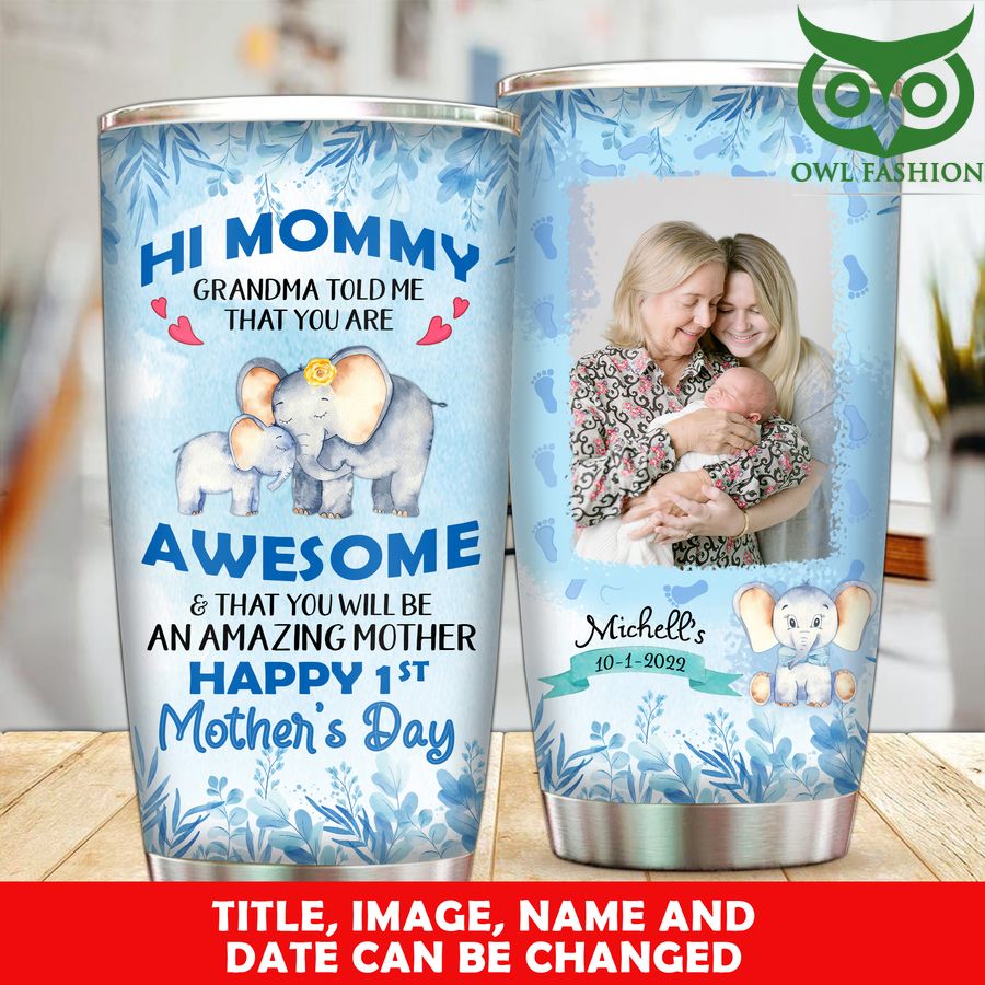 313 Grandma Told Me Youre Awsome Personalized Tumbler cup