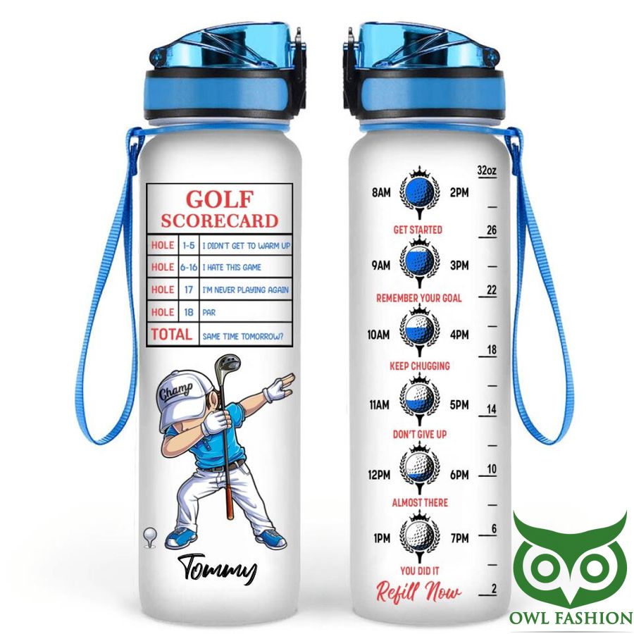 29 Personalized Golf Scorecard Water Tracker Bottle