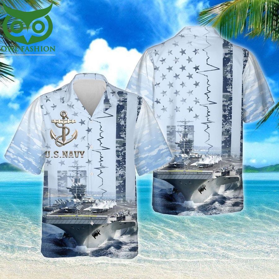 230 US Navy Aircraft Carrier Hawaiian Shirt