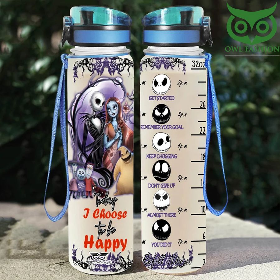 31 Corpse bride today I choose to be happy Water Tracker Bottle
