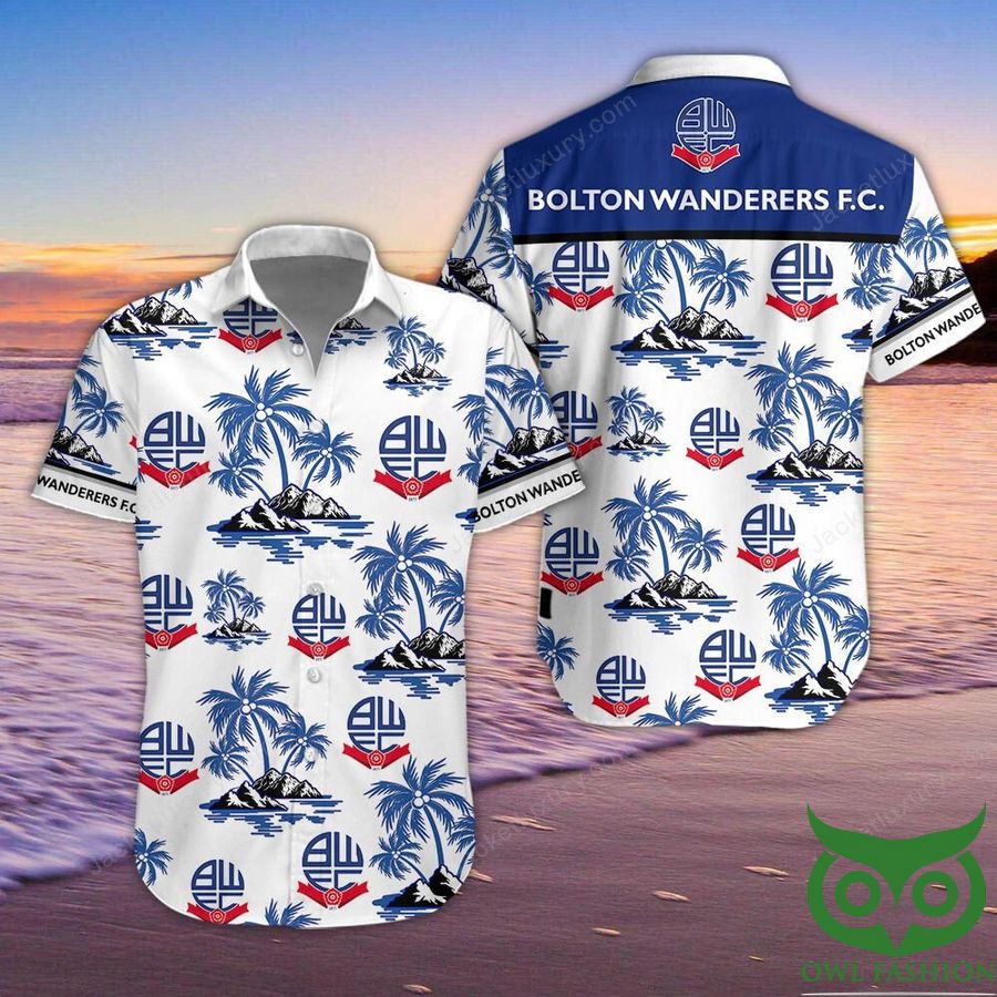 Bolton Wanderers Button Up Hawaiian Shirt