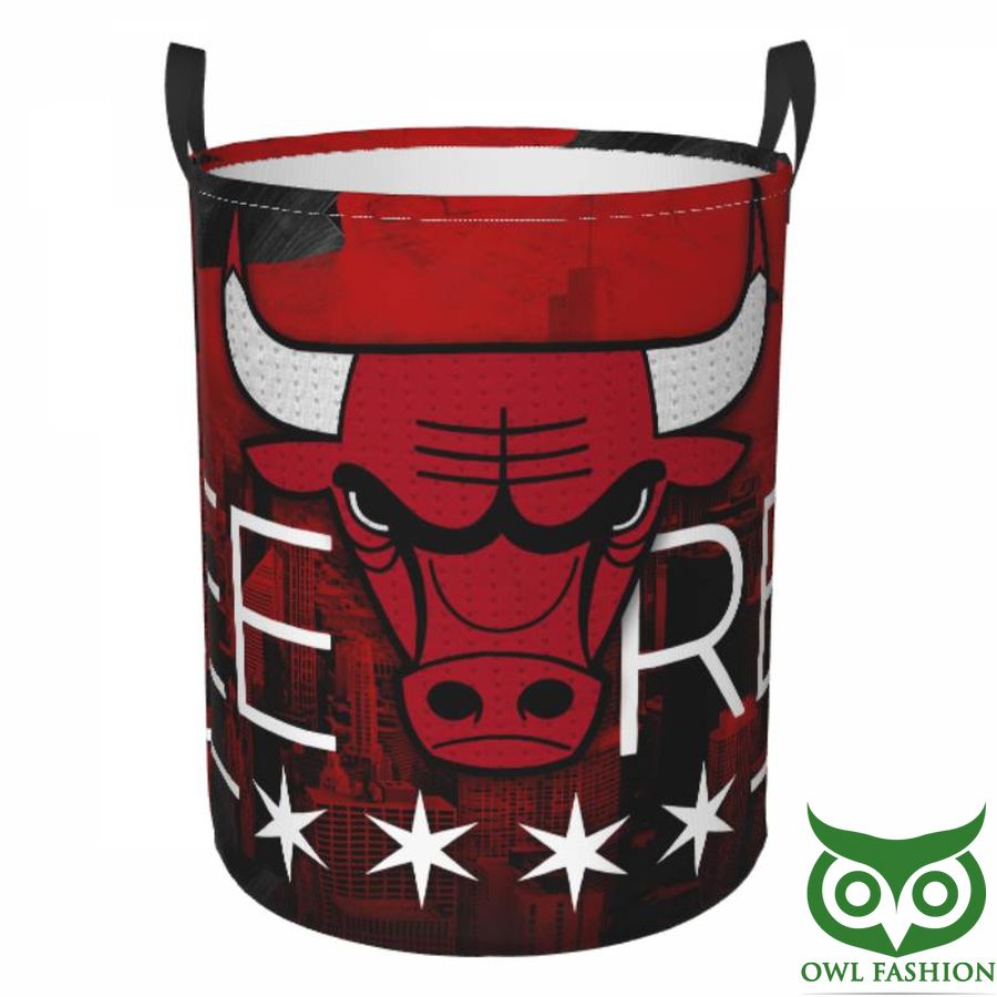 Chicago Bulls Circular Hamper Red Laundry Basket